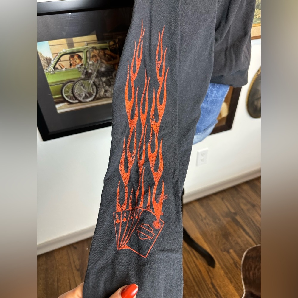 Y2K Harley Davidson Flame Sleeves XL-2XL - Picture 4 of 6